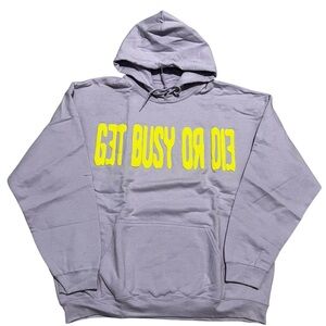 SNOT 'Get busy or die' tour hoodie lavender purple puff paint size‎ XL NWOT